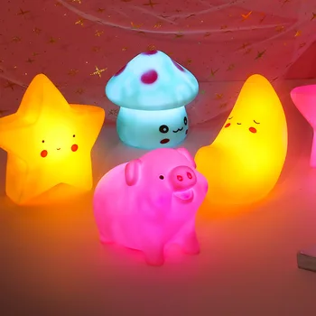 5vnt/daug LED Šviesos Žaislas Star Naktį Šviesos Vaikai'sRoom Apdailos Maitinti Naktį Šviesos （Be baterijos）