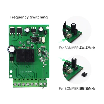 SOMMER Imtuvas Ir SOMMER Garažo vartų Nuotolinio Valdymo 868MHz 434.42 MHz