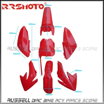 CRF70 plastikinis sparnas kūno rinkiniai ir 3M grafika lipdukai lipdukas komplektai Honda crf70 Stiliaus Purvo duobę, dviračiai, atsarginės dalys