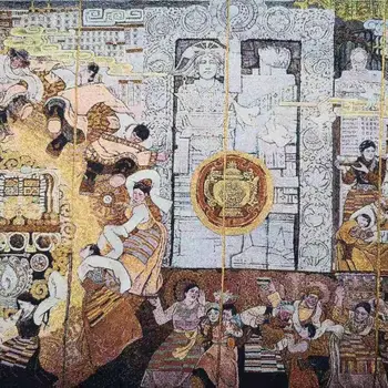 Tibeto Buda Nepalas thangka portretas gobelenas šilko siuvinėjimo