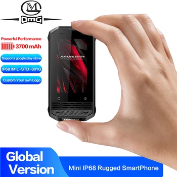 UŽKARIAVIMĄ F2 NFC IP68 atsparus smūgiams Mini Mobilusis Telefonas Android 8.1 4G pirštų Atspaudų Patikima Išmanųjį telefoną Quad Core TR POC walkie talkie