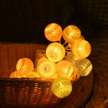 Medvilnės Kamuolys Led Styginių Šviesos 20 Galvą LED Žvaigždėtą String baterija Šviesos Fėjų Namų Naujųjų Metų Kalėdų Puošybos Šaliai Dekoro
