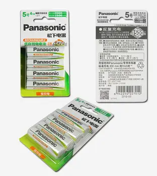 12pcs/daug Nauja originali Baterija Panasonic AA 1.2 V 2000mAh Ni-MH Kamera Žaislai NiMH Baterijos,4pcs/pak