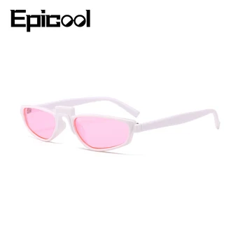 Epicool Vintage Akiniai nuo saulės Moterims Mažas Plastikinis Rėmas Saulės akiniai Ponios Klasikinis Retro Unisex Akiniai nuo saulės Unikalus oculos UV400