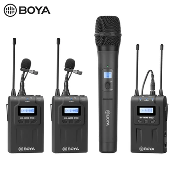 BOYA BY-WM8 Pro K1 K2 Belaidžio Mikrofono Siųstuvas, Imtuvo Komplektas Live Stream Konferencija ENG EFP DSLR Vaizdo Įrašymo Mic