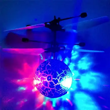 Švytintys LED Plaukioja Kamuolys Stebėjimo Sraigtasparnis Indukcijos Orlaivių KidsToy Plaukioja Kamuolys LED Šviesos Vaikas, Skrydžio Kamuolius kalėdų