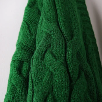 Megztinis Mezgimo Susagstomi Megztiniai Moterims Rudens Žiemos Prarasti Korėjos Trumpas Harajuku Tirštėti Vieną Krūtinėmis Megztiniai Moterų Šiltas, Prašmatnus Outwear