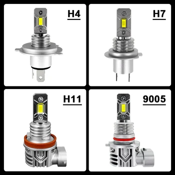EURS Automobilio Rūko Žibintai LED H7, H8, H9 H11 LED Lempos 80W Automobilių Žibintų Lemputės H4, 9005 HB3 HB4 9006 H16, LED Lemputes, 3000K 6000K H10 12V 24V
