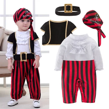 Piratų Kapitonas Cosplay Drabužius Helovinas Kalėdų Kostiumas Berniukui Vaikų Piratų Kostiumų