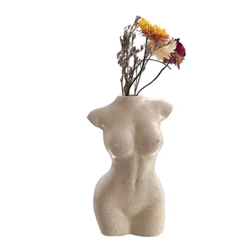 Body Art Dizaino Gėlių Vaza Nuogas Moters Skulptūra Gėlių Vaza Kūrybos Hobis Vaza Sodinimo Mašina, Namų Dekoro Dekoratyvinių A1449