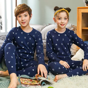 Kalėdų Pižama Sleepwear Nustatyti 9-19years Žiemos Pijama Infantil Medvilnės Pyjama Vaikai Pijama Unicornio Dideli Berniukai Mergaitės Homewear