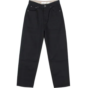 Vyrų mados patogus laisvalaikio ilgai Baggy Jeans ES gatvės džinsai Vyrai Džinsinio audinio Kelnės Prarasti Hip-Hop Jeans Black Riedlentė Kelnės