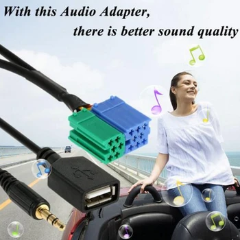 Audio 3.5 AUX Lizdas Ryšio Jungties Laidas Duomenų Kabeliai Mini-ISO Gitara