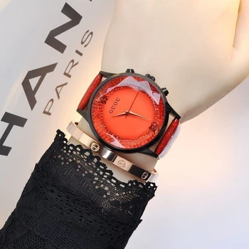 GUOU Top Brand Moterų Laikrodžiai, Prabangūs Deimantų Žiūrėti Moterų Laikrodžiai Mados Ponios Žiūrėti Laikrodis relogio feminino reloj mujer