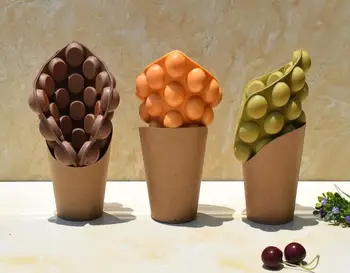 Honkongo stiliaus burbulas kiaušinių vafliniai modelį;Netikri ledai kiaušinių ggettes sluoksniuotos pliurpalas pyragas maisto produktų modelio ekranas DessertFruit Mėginys