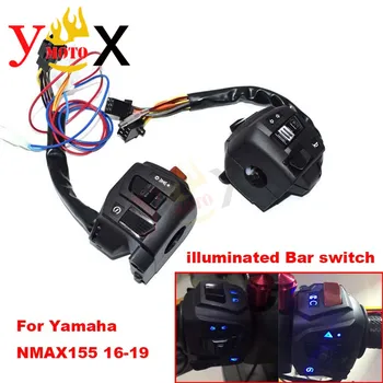 NMAX155 Motoroleris apšviestas išilginis Pereiti Kontrolę Asamblėjos priekinis žibintas Pavojingumo Artimosios šviesos Jungikliai Yamaha NMAX 155 16-19