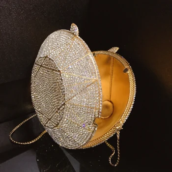 Moterų Maišai deimantų formos Lydinio Vakare Maišelį Kristalai Geometrinis Modelis, Aukso / Sidabro Vestuvės Sankabos krepšys, Piniginė Rankinukas