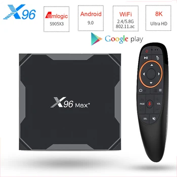 Android 9.0 TV BOX X96 MAX Plius Amlogice S905X3 4GB 64GB 8K 1000M Medie Žaidėjas 2.4 G&5G Dual WIFI, Set Top Box, TV