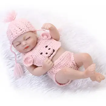 26cm Kawaii Girl 10 Colių Lėlės Bebe Atgimsta Kūdikiams Mini Mieguistas Naujagimis Visiškai Silikono Kūno Lėlės, Žaislai Vaikams, Dovana Juguetes Brinquedos