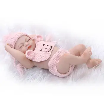 26cm Kawaii Girl 10 Colių Lėlės Bebe Atgimsta Kūdikiams Mini Mieguistas Naujagimis Visiškai Silikono Kūno Lėlės, Žaislai Vaikams, Dovana Juguetes Brinquedos