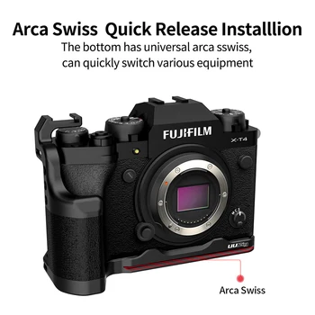 UURig R033 Greito Atleidimo L Plokštė Fujifilm X-T4 XT4 Pratęsti Šalto Batų Arca Šveicarijos Mount Mikrofonas Užpildyti Šviesos Laikiklis su šlapia Danga
