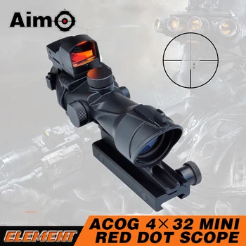 Tikslas-O ACOG Stiliaus 4x32 Kryžiaus Šautuvas taikymo Sritis Optinį Taikiklį taikymo Sritis Mini 