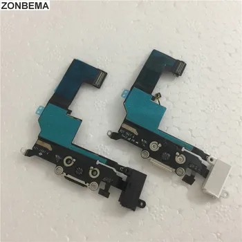 ZONBEMA 50pcs Įkroviklio Įkrovimo lizdas USB Doko Jungtis, Flex Cable For iPhone 5 5C 5S Ausinių Audio jungtis