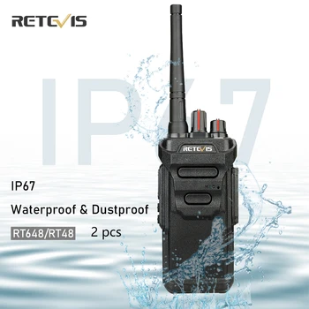 RETEVIS RT648 IP67 atsparus Vandeniui Walkie Talkie 1 arba 2 vnt Plūduriuojantis Nešiojamas Radijas, PMR 446 FRS nelicencijuota dvikrypčio Radijo ryšio Vaikščioti, Kalbėti