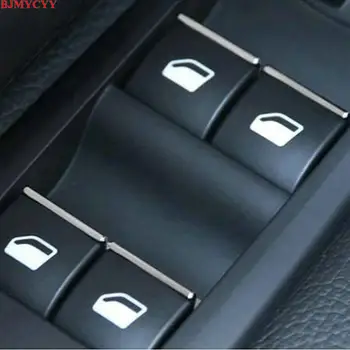 BJMYCYY automobilių stilius ABS 7PCS/SET Automobilių langų pakėlimo mygtukai papuošti blizgančiais Už Peugeot 308 308s T9-2017 automobilių reikmenys