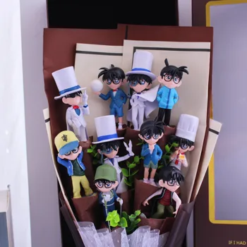 10vnt Karšto Detective Conan Žaislai Veiksmų Skaičiai puokštė dovanų dėžutėje Vaikams Gimtadienio Dovana