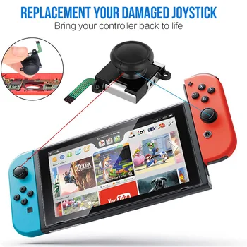 Pakeitimo Kreiptuką 3D Analoginis Nykščio Stick Nintendo Jungiklis Joycon Valdytojas Atsuktuvas Thumbstick Kepurės Įrankių Rinkinys