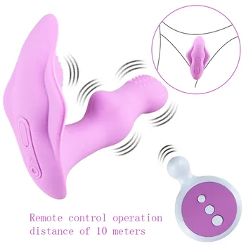 Minkšto Silikono Nešiojami Drugelis Dildo Vibratorius Moterims Masturbator Klitorio Stimuliatorius Moterų Analinis Vibratorius Kelnaitės Sekso Žaislai