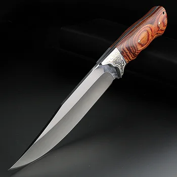 Lauko EDC įrankis tiesiai peilis kempingas medžioklės peilis aukšto kietumo kaltiniai kempingas medžioklės išgyvenimo peilis