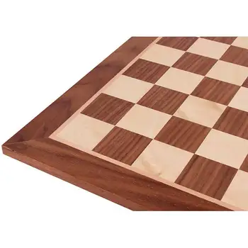 Šachmatų rinkinys, sudarytas iš 48 cm, riešutmedžio medienos lentos. ir Amerikos Staunton medienos gabalus
