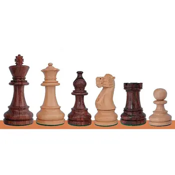 Šachmatų rinkinys, sudarytas iš 48 cm, riešutmedžio medienos lentos. ir Amerikos Staunton medienos gabalus