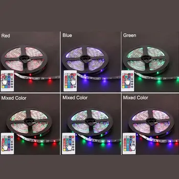 LED Šviesos Juostelės RGB DiodeTape Lankstaus Neono Juostelės Apšvietimas LED Juostelės 5M 300LEDs DC12V 2A TV Kambarys Apdaila