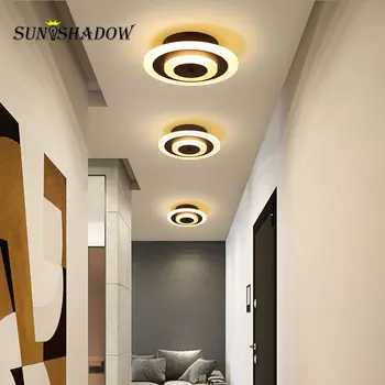 D20cm Modernių Lubų Lempa gyvenamojo kambario, Miegamojo, Koridoriaus Šviesos diodų (Led) Šviesa Balta ir Kavos Šviestuvai
