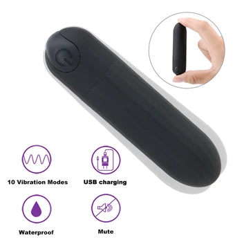10 Greičio Stiprios Vibracijos Kulka Vibratorius, Sekso Žaislai Moterims, Klitorio Stimuliatorius Makšties Massager USB Įkrauti Nuotolinio Valdymo