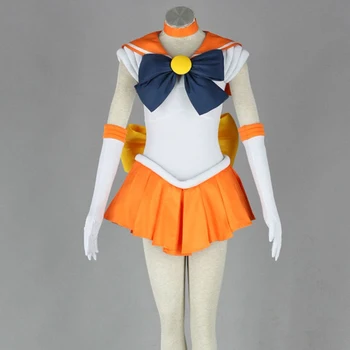 Sailor Moon Anime cosplay Minako Aino/Sailor Venus Unisex Harajuku Helovinas šalis, cosplay kostiumai, rinkiniai Gali būti pritaikyti
