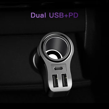 KUULAA Dvigubas USB Automobilinis Įkroviklis, Skaitmeninis Ekranas, Žiebtuvėlio 3.1 Greito Įkrovimo Adapteris, Įkroviklis Xiaomi 