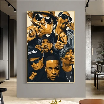 Tupac Musicer Hip-Hop Atlikėjas Drobė Paveikslų, Plakatų ir grafikos Sienos Menas Nuotraukas Kambarį Dekoro (be Rėmelio)