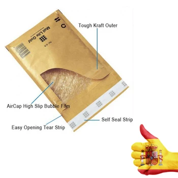 MailLite®Dėžutėje 100 dygsniuotas vokai rudi maišą burbulas pamušalu pašto maišai, Kraft popieriaus maišelis pasirinkti savo priemonė