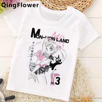 Sailor Moon marškinėliai t-shirt enfant mergaitėms, vaikams, cartoon Mielas Anime mados tees