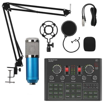 BM800 Kondensatoriaus Mikrofonas, Garso plokštė, V9X PRO Maišytuvas Live Transliacijos Įrašymo Nustatyti Mic Telefonu K Dainą Kompiuterio Karaoke Dainuoti