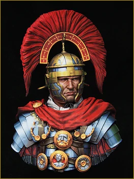 1/10 ROMĖNŲ senovės raudonas kailis kareivis krūtinė žaislas Derva Modelis Miniatiūrų Rinkinys unassembly Unpainted