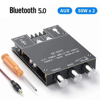 Dual Channel TPA3116 D2 Bluetooth 5.0 žemų dažnių Stiprintuvo Valdybos Didelės Galios o Stereo Stiprintuvas Valdybos 2X50W Bass AMP