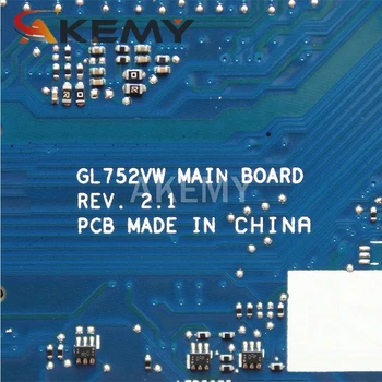 Nauja asus GL752 GL752VW motininės plokštės APS.2.1 I5-6300HQ GT960 veikia GERAI
