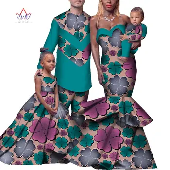 4pcs Nustatyti Afrikos Suknelės Moterims heidi bazin Riche Afrikos Drabužiai Vyrams Viršaus ir Kelnės Afrikos Porą Drabužių Childer Drabužius WYQ265