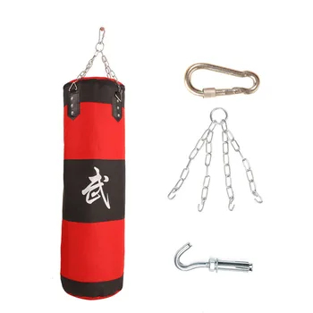 60-120 Bokso Maišas Smėlio Tuščias Perforavimo Maišą Taekwondo Kick bokso, mma Įranga Kovos Menų Kabinti Lcd Muay Thai Boksininkas Mokymo