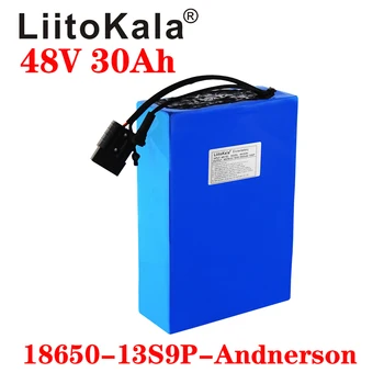LiitoKala 48V 30ah 18650 13S9P Elektrinis Dviratis Baterija 48V 30AH 1000W Ličio Baterija įmontuota 20A BMS Elektriniai Dviračiai Variklis